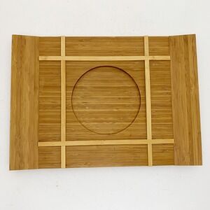 Dansk Cafe Blanc Urban‎ Picnic KLS Bamboo Wood Serving Tray Plate Dish
